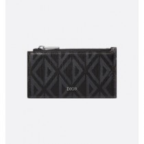 디올 남성 블랙 지피 카드 지갑 - Dior Mens Black Card Wallets - di820x