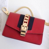 Gucci Sylvie Nano Chain Shoulder Bag,16.5CM - 구찌 실비 나노 체인 숄더백 494646,GUB0466,16.5CM,레드