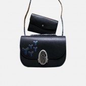 [한정판]Goyard Leather Black (Blue)  Shoulder Bag - 고야드 레더 블랙(블루) 숄더백,GYB0095