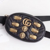 Gucci Marmont Matlase Belt Bag,18CM - 구찌 마몬트 마틀라세 벨트백 ,476434,GUB0485,18CM,블랙