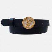Louis vuitton 2019 Ladies Initial Logo Buckle Gltter Leather Belt - 루이비통 여성 신상 이니셜 로고 버클 글리테 레더 벨트 Lou0793x.Size(2.0cm).블랙금장