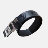 Louis vuitton 2019 Mens Signature Initial Logo Buckle Leather Belt - 루이비통 남성 신상 시그니처 이니셜 로고 버클 레더 벨트 Lou0855x.Size(3.8cm).블랙은장