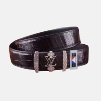 Louis vuitton 2019 Mens Signature Initial Logo Buckle Leather Belt - 루이비통 남성 신상 시그니처 이니셜 로고 버클 레더 벨트 Lou0877x.Size(3.8cm).블랙은장